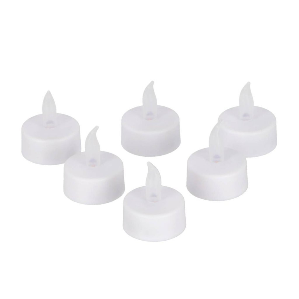 Bougies chauffe-plat LED Daily home 3,8 cm 6 pièces blanc