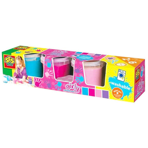 SES Finger Paint Trendy, 4 couleurs