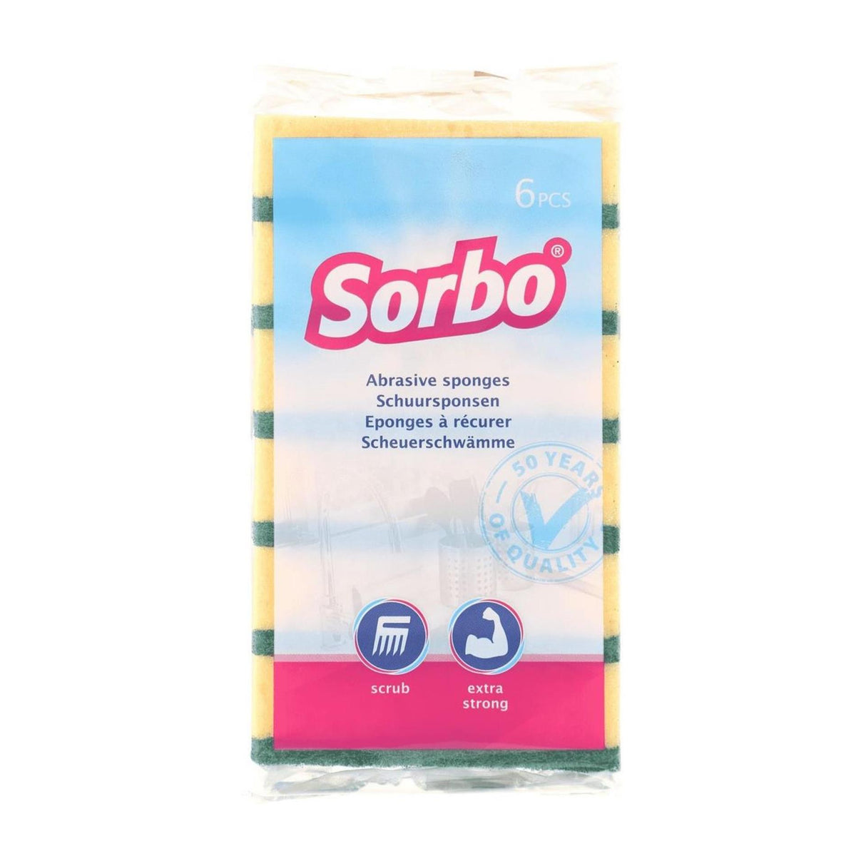 Tampons à récurer Sorbo 6 pièces