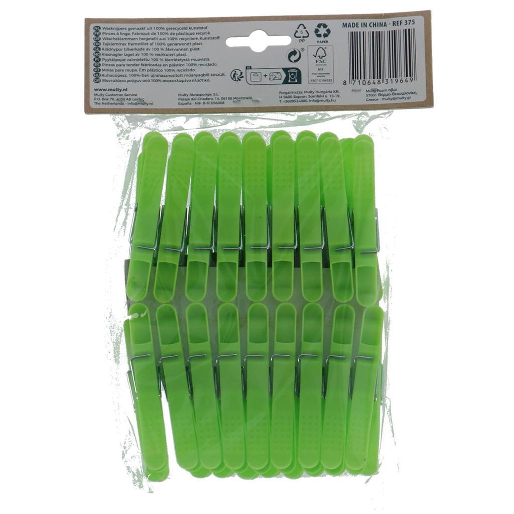 Pinces à linge recyclées Multy pack de 36 pcs