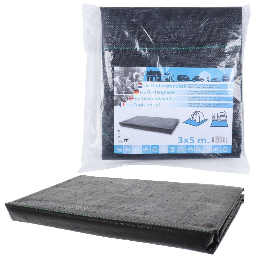 Tapis de sol Basic ECO 3x5 m Noir