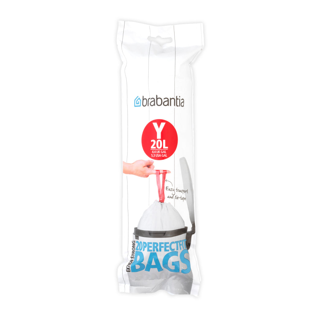 Brabantia sac poubelle perfect fit y 20l 20 pièces