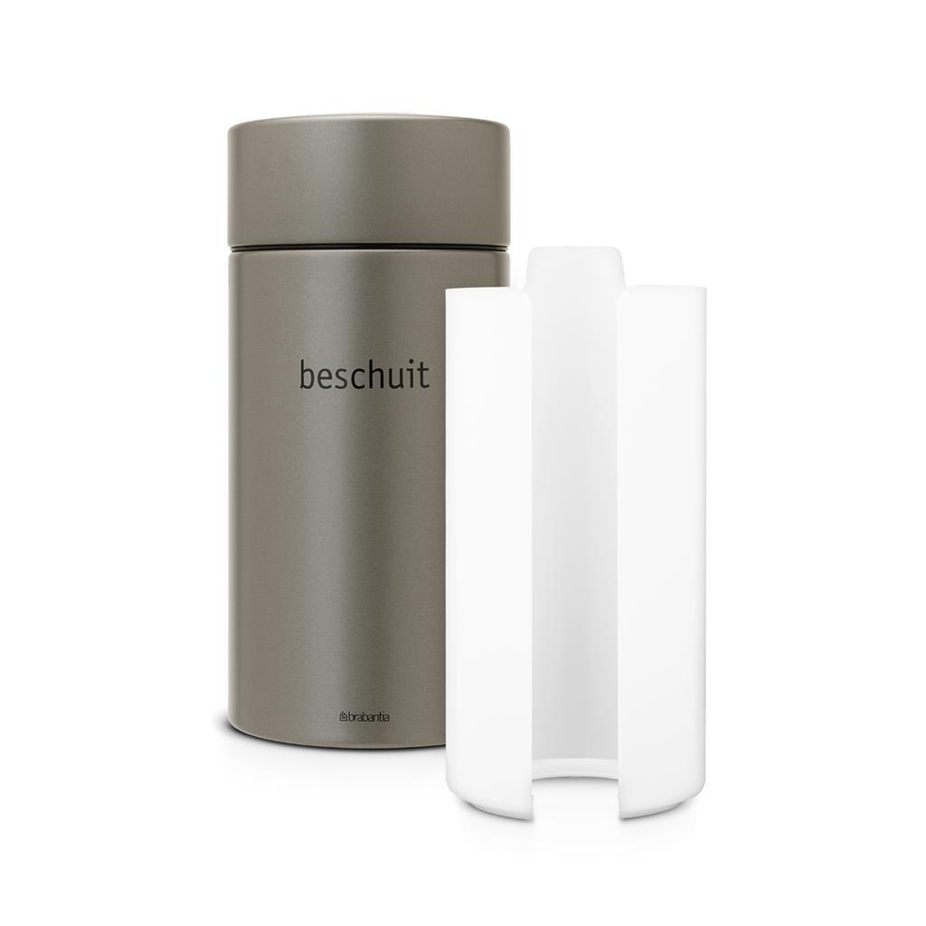 Brabantia Boîte à biscottes Brabantia Platine avec Lift 1,7 L