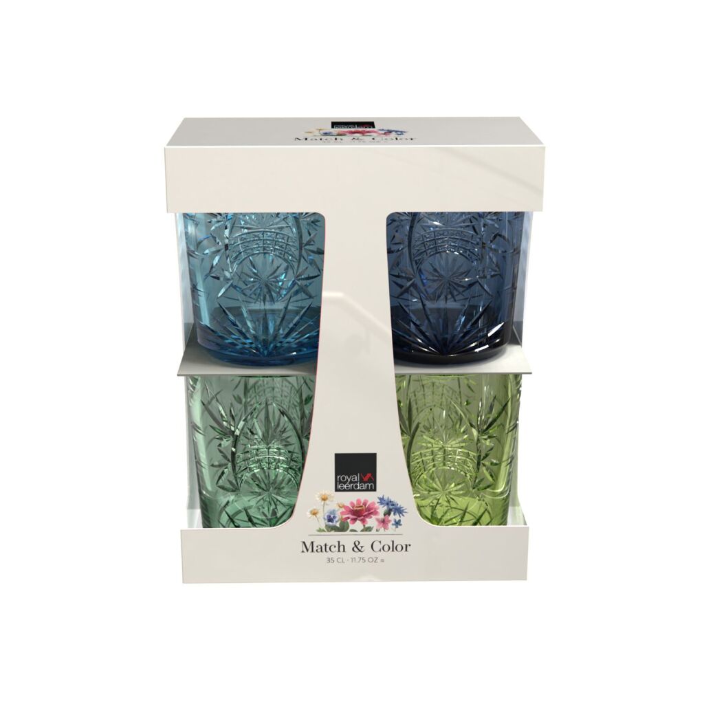 Royal Leerdam match couleur bleu set 4 | 6 pièces