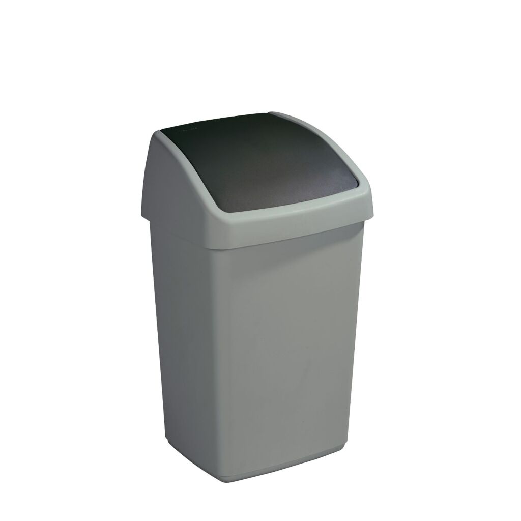 Poubelle Sunware Delta avec couvercle basculant 25l gris