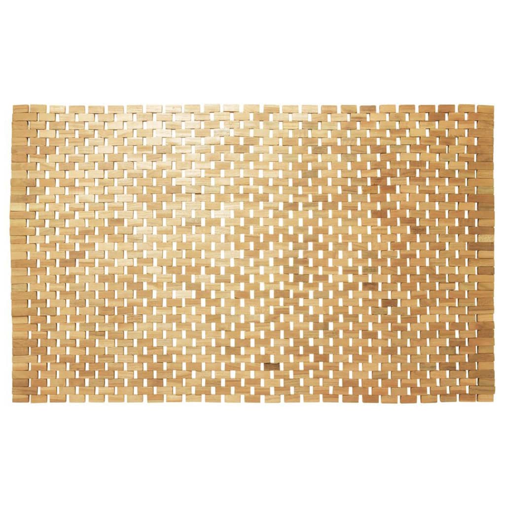 Mat de bain en peau de sceaux en bois de bois 52x90 cm naturel