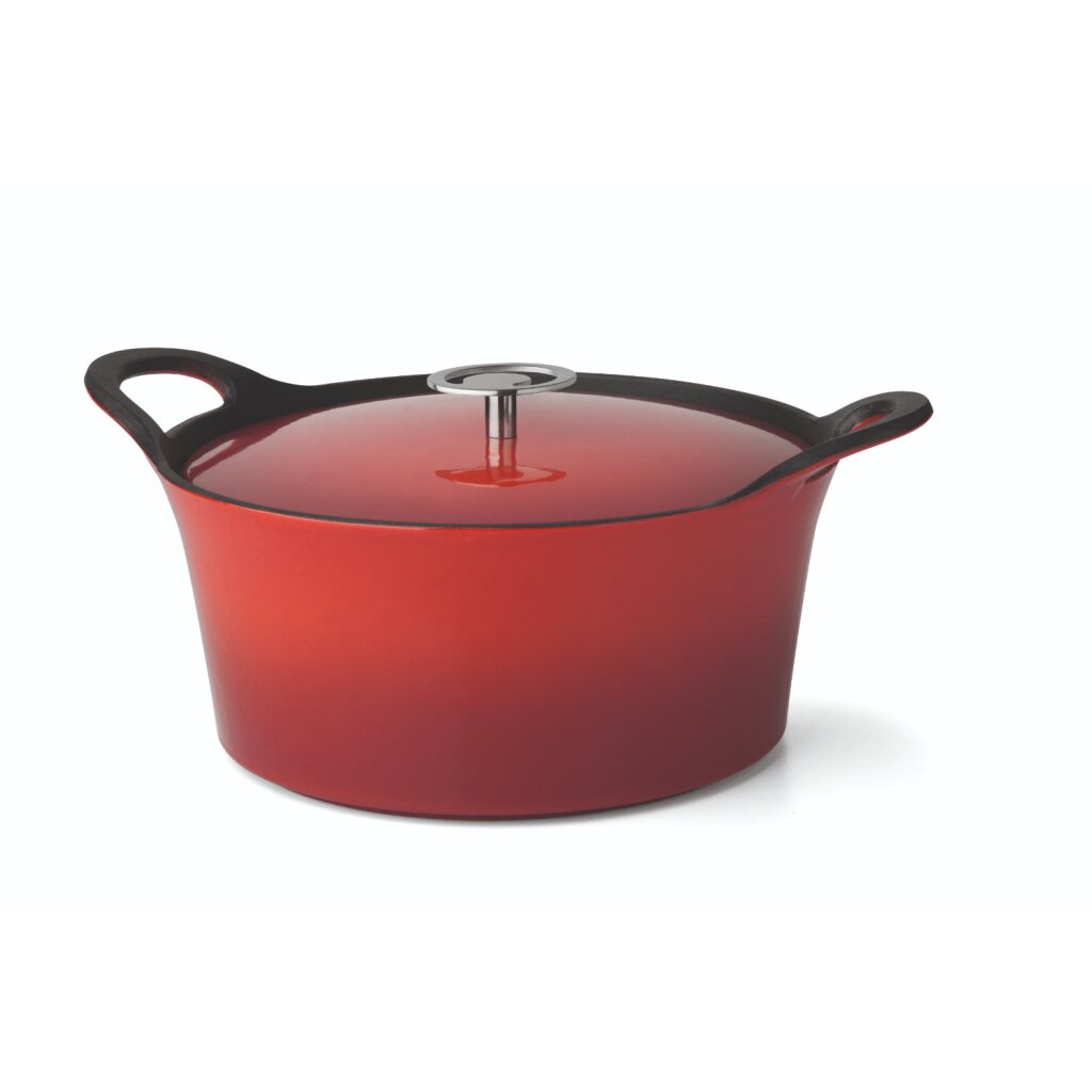 Cuisinox poêle en fonte volcan 24 cm rouge