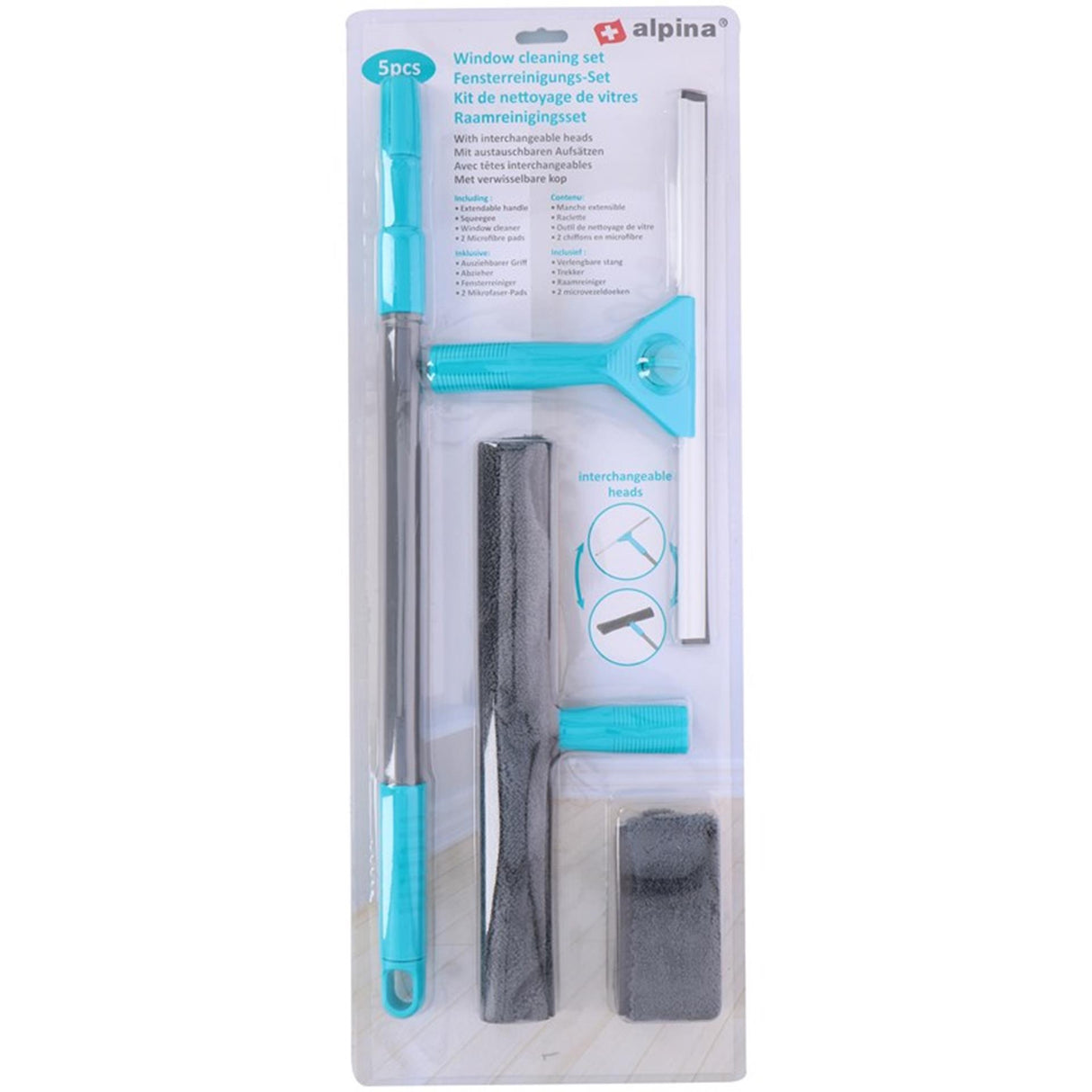 Kit de nettoyage de vitres Alpina 5 pièces