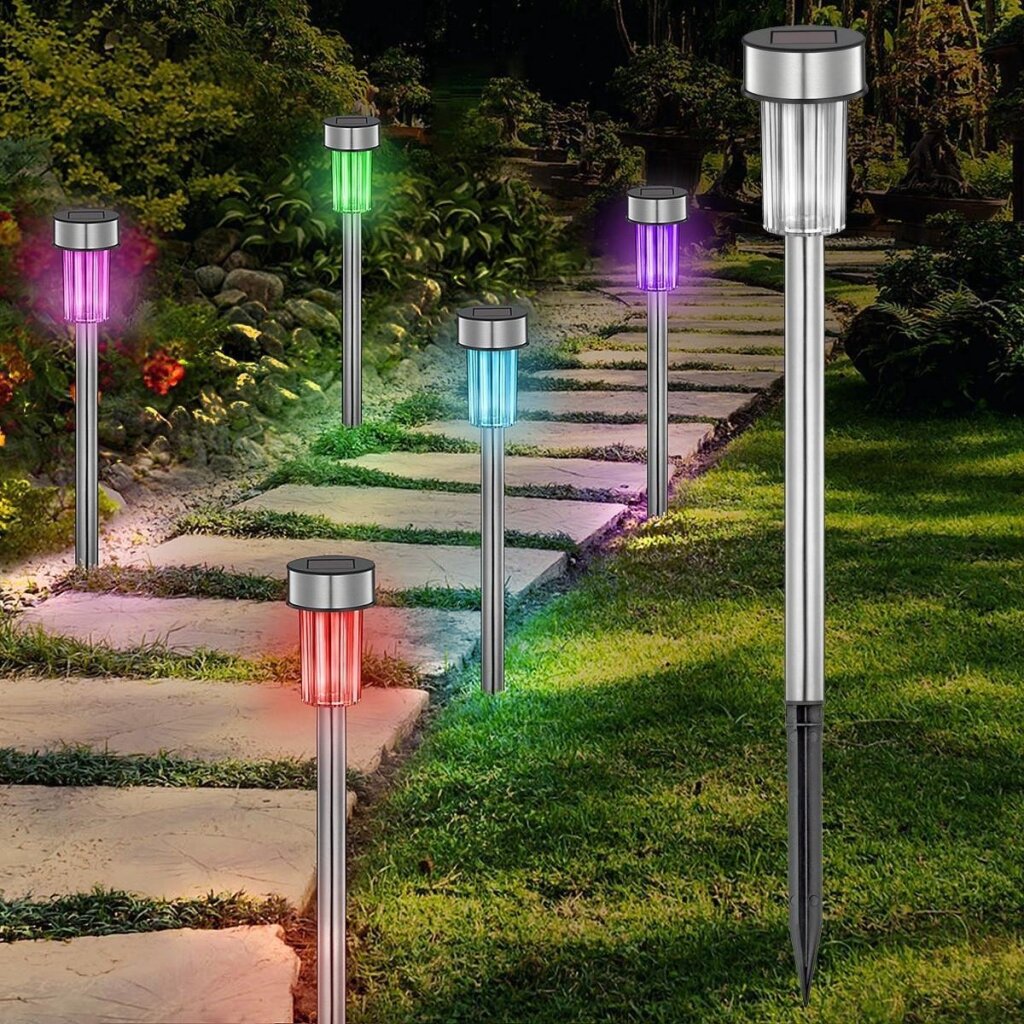 Lampes d'extérieur Lampes d'extérieur Bouchons solaires 10 pièces LED Différentes couleurs de lumière