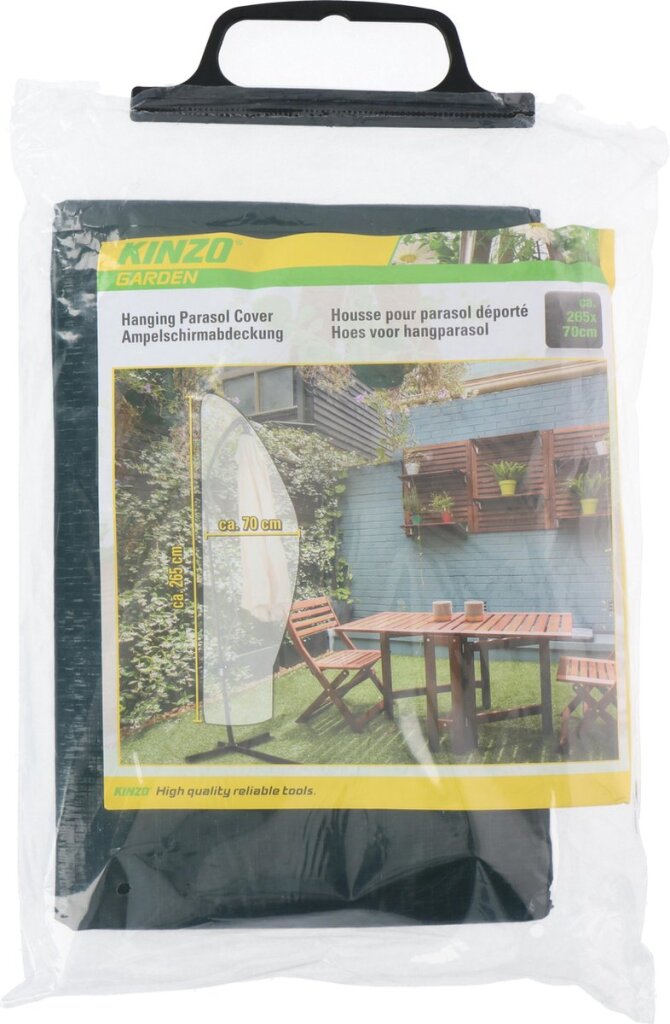 Housse de parasol de jardin Kinzo 265x70cm pour parasol suspendu en polyester