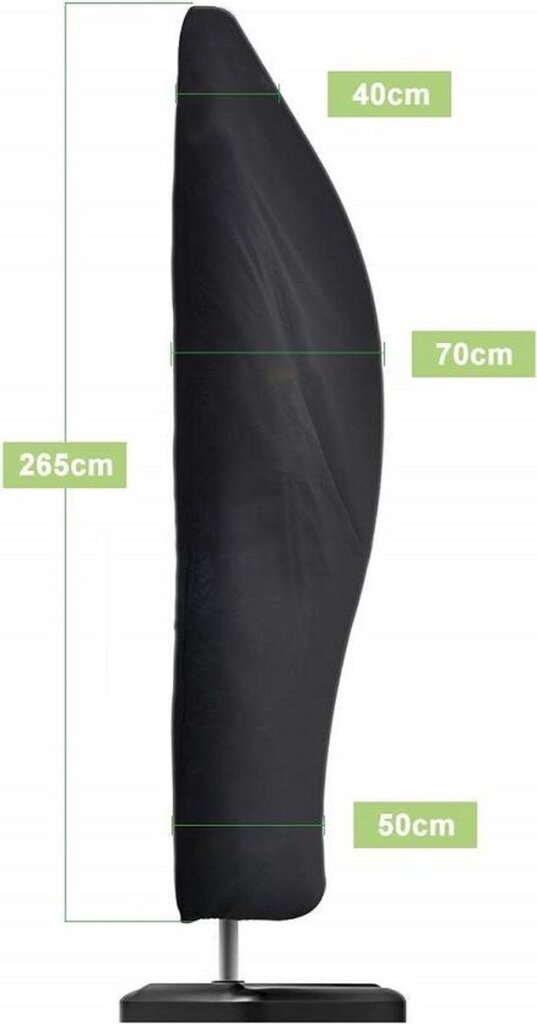 Housse de parasol de jardin Kinzo 265x70cm pour parasol suspendu en polyester