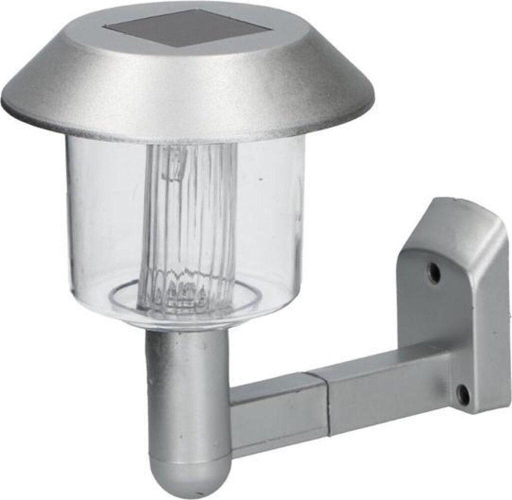 Grundig applique solaire LED 14 x 9,5 x 12 cm acier argent