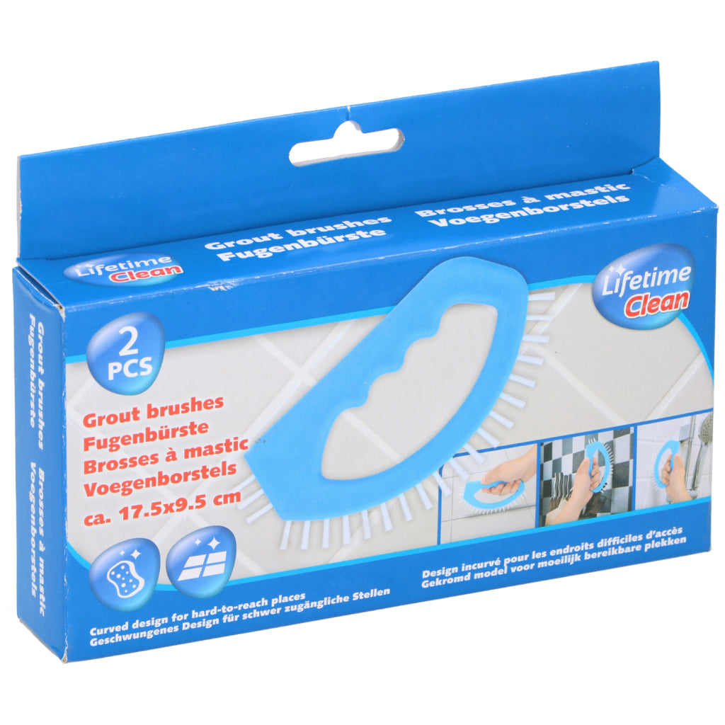 Brosse à joints Lifetime Clean 2 pièces bleu blanc