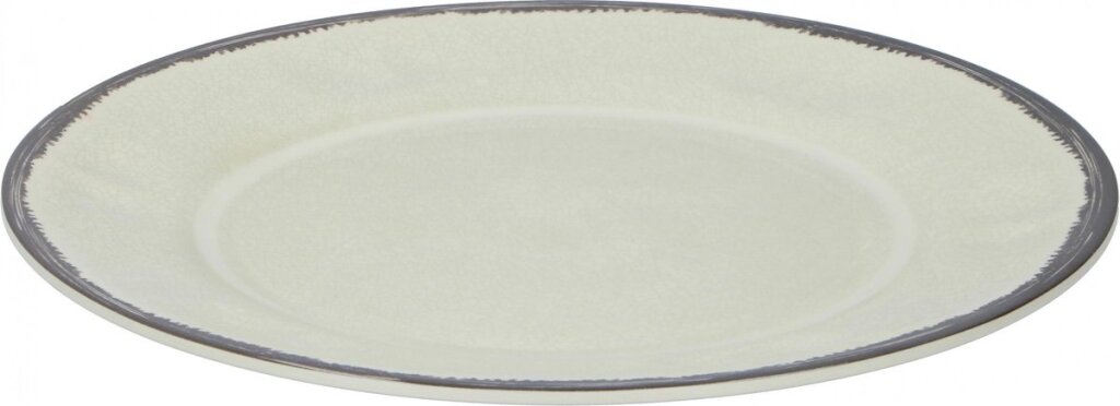 Divers assiette plate tom 25 cm mélamine 229 grammes blanc gris