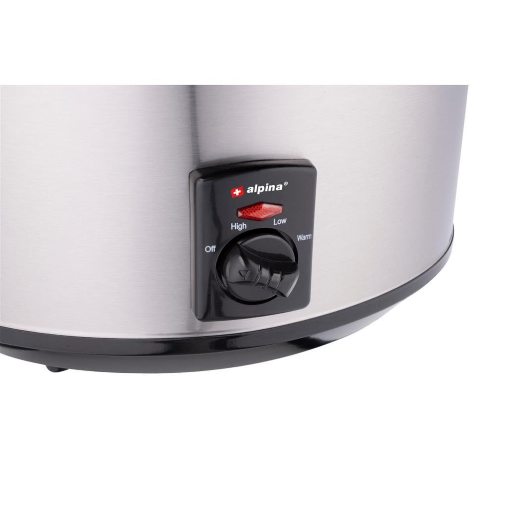 Alpina mijoteuse 3,5l 240w acier inoxydable noir