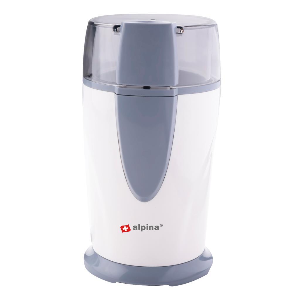 Moulin à café électrique Alpina 150w blanc gris