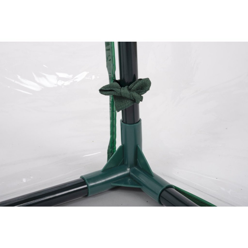 Kinzo serre tunnel avec fermeture éclair 130x60x50 cm vert transparent