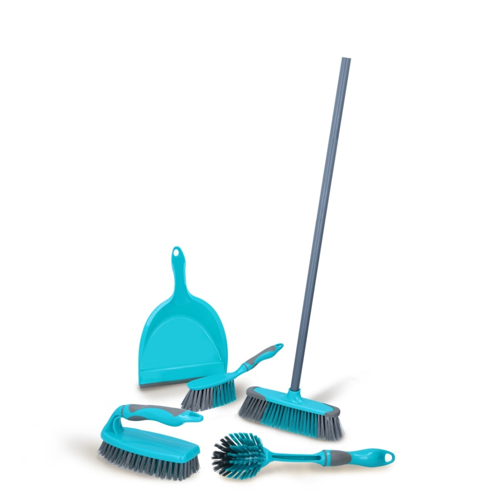 No brand set de nettoyage 6 pièces bleu gris