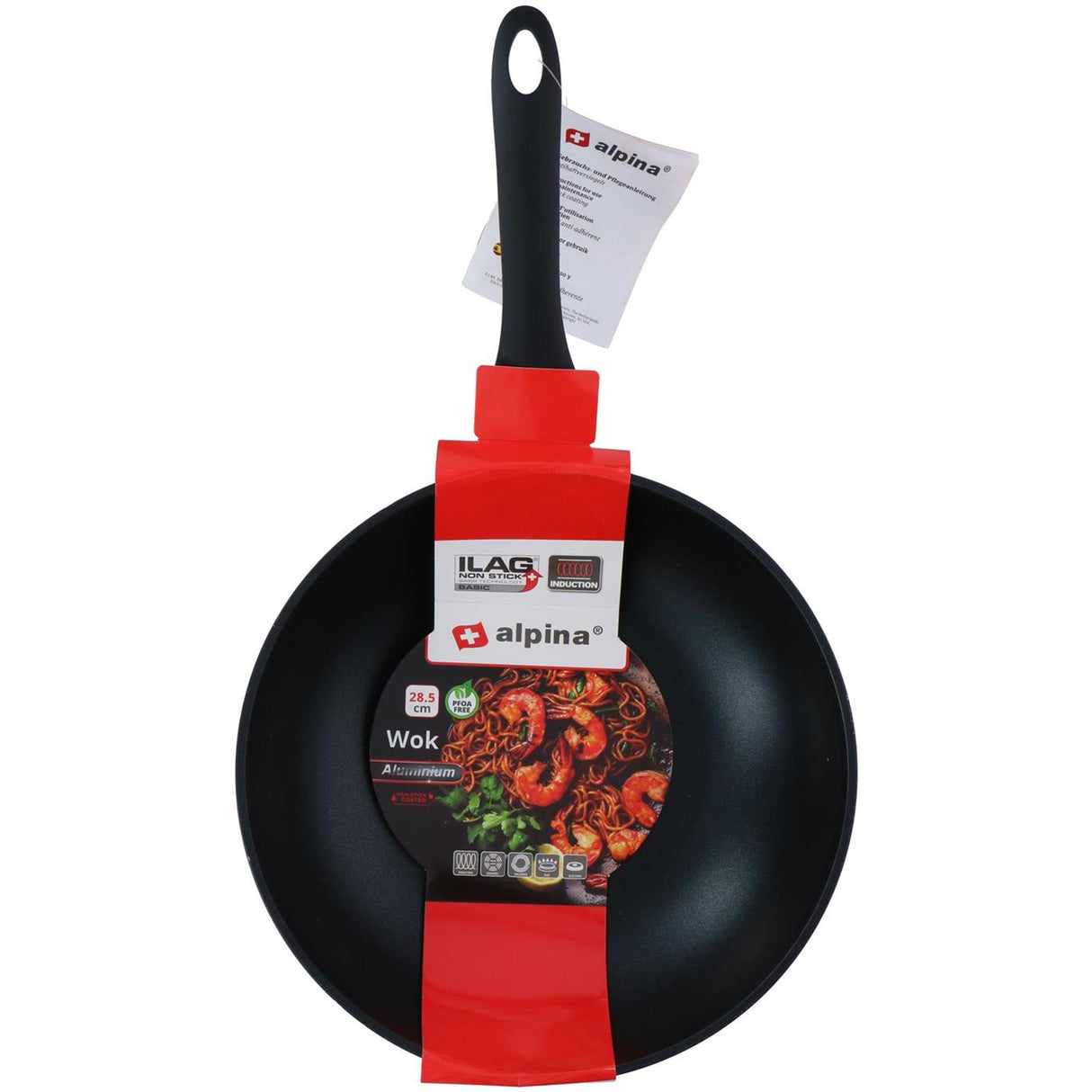 Poêle wok Alpina ø28,5cm aluminium