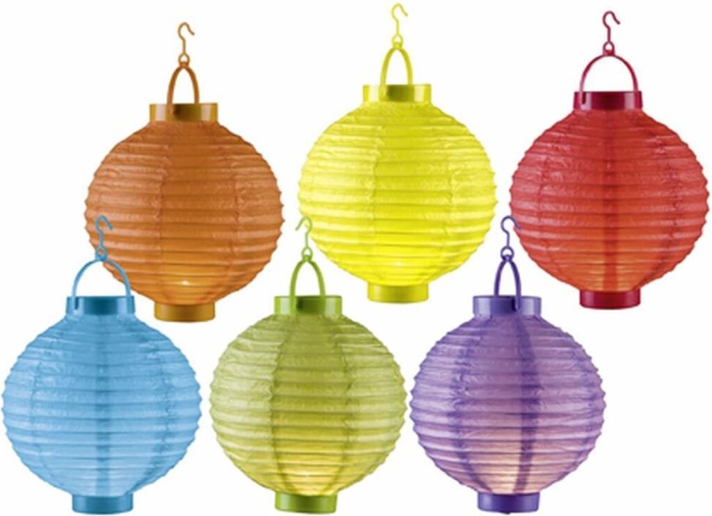 Lanterne lumineuse en papier de jardin Pro avec nervurée sans fil