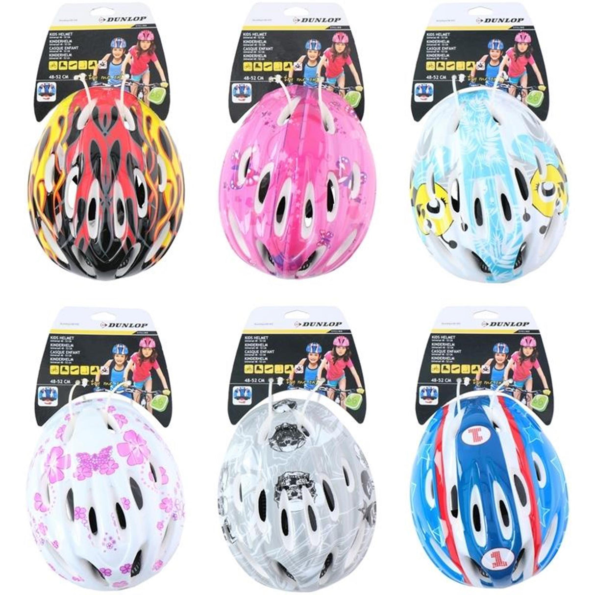 Dunlop casque de vélo enfant uni 48-52cm