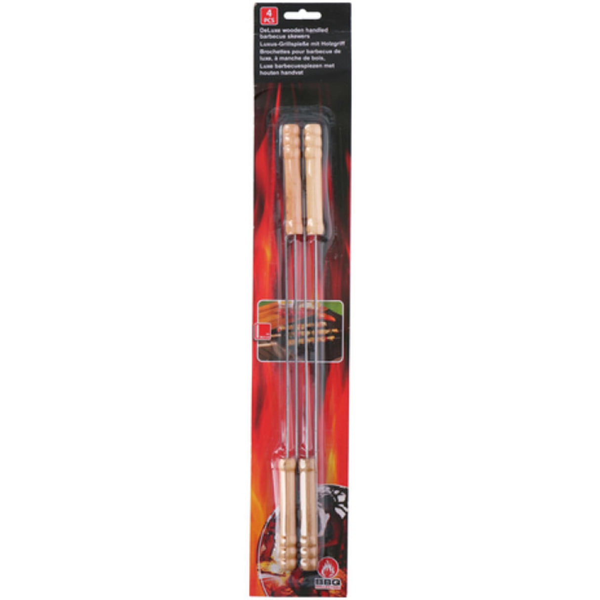 Brochettes de barbecue BBQ 38,5 cm 4 pièces