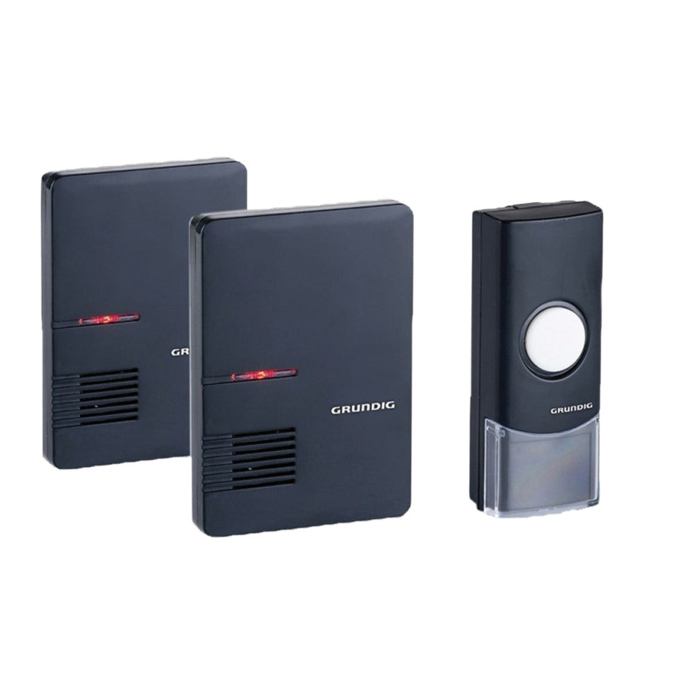 Grundig Sonnette sans fil Grundig avec 2 récepteurs noir