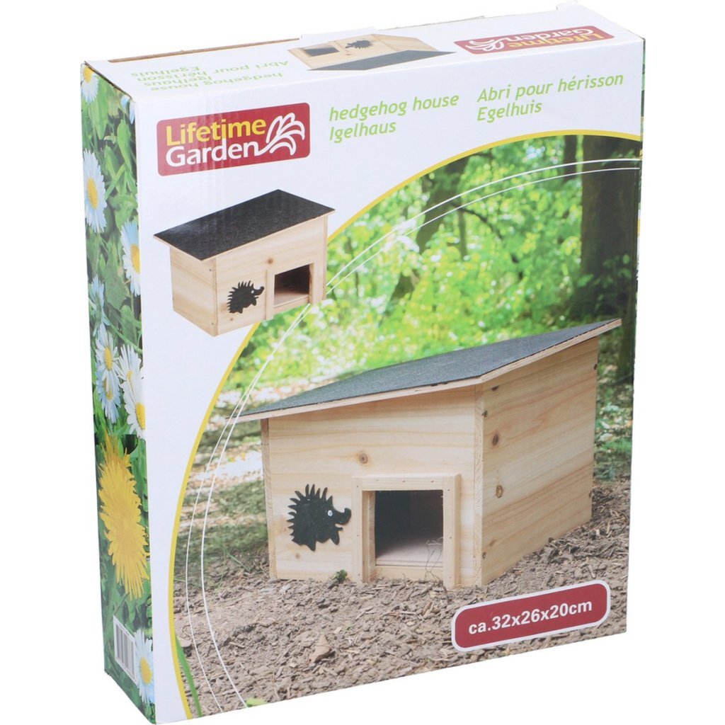 Maison hérisson en bois de jardin Lifetime 32x26x20 cm