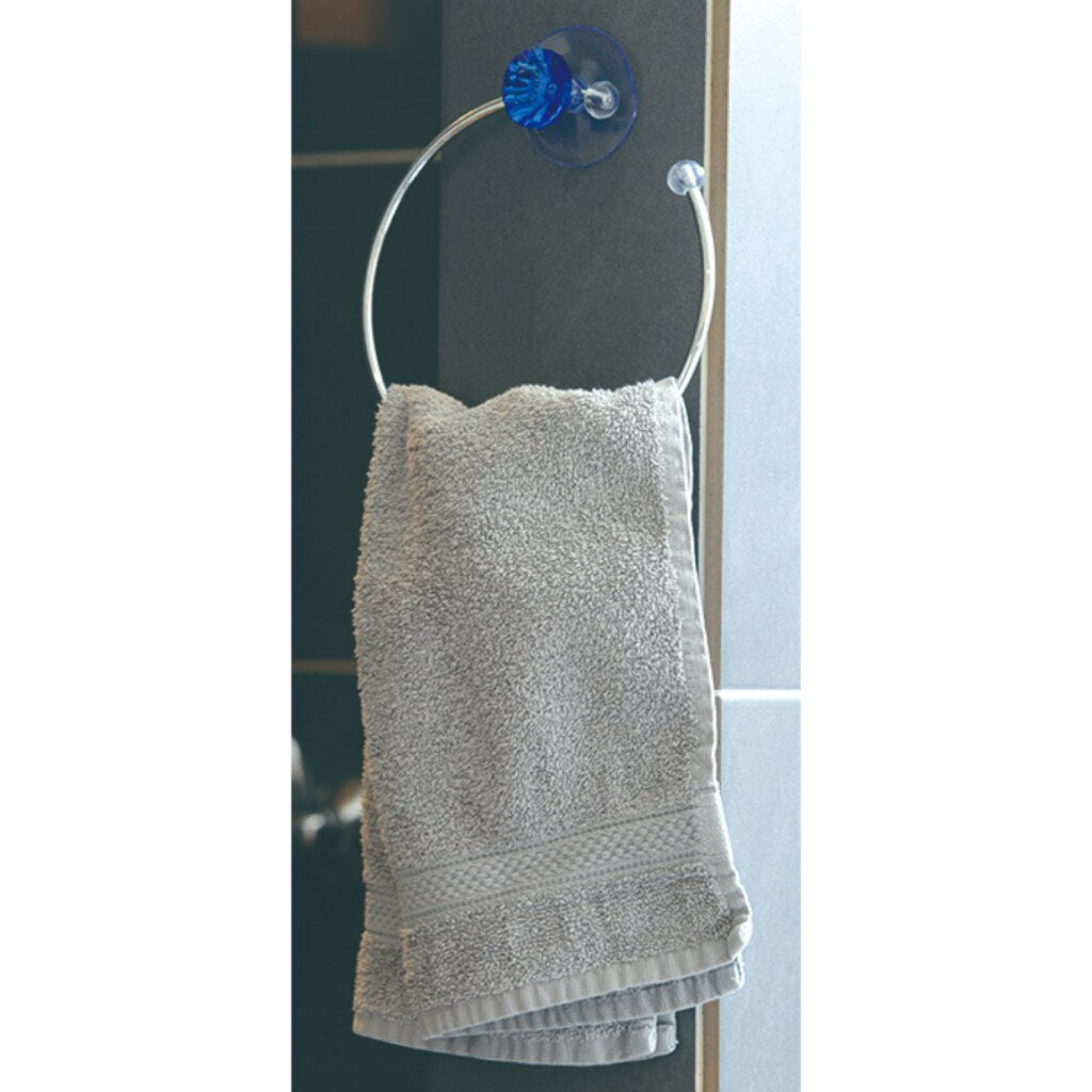 Porte-serviettes Basic avec ventouse 15,8x4 cm assorti