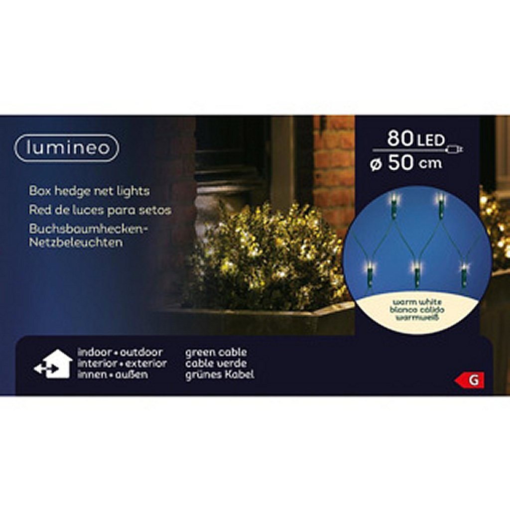 Lumineo Lumineo Filet Lumineux LED pour Buis Vert Blanc Chaud D50cm IP44
