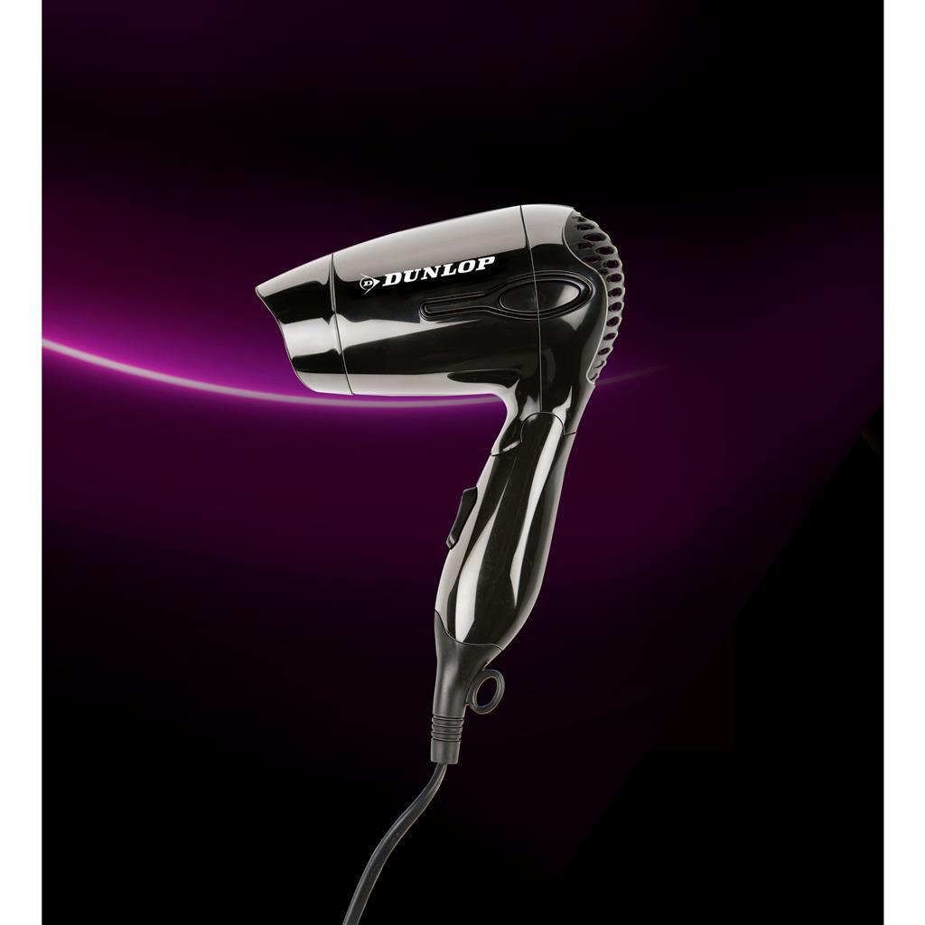 Sèche-cheveux de voyage Dunlop 1200W noir