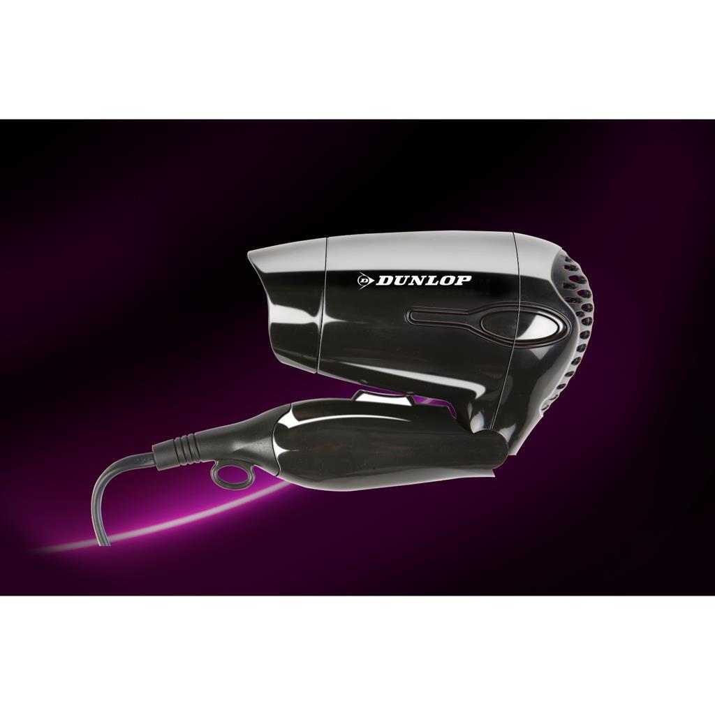 Sèche-cheveux de voyage Dunlop 1200W noir
