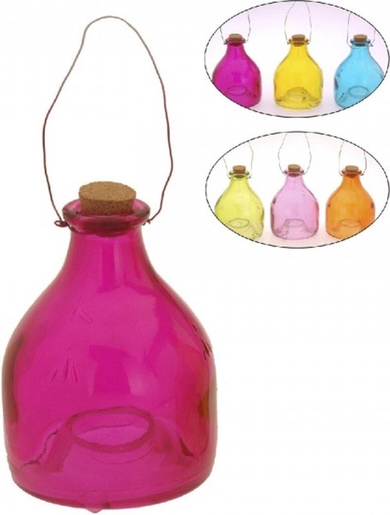 Divers piège à guêpes verre 13x9cm 6 couleurs différentes