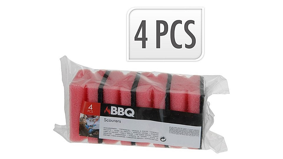 Éponge à récurer pour barbecue Basic, 4 pièces