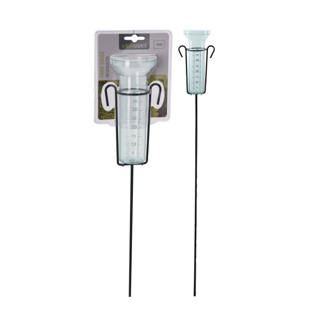 Pluviomètre de jardin Pro transparent 75 cm | 2 pièces