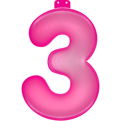 Figurine gonflable de base 3 rose 35cm