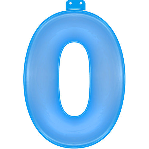 Numéro gonflable de base 0 bleu 35cm