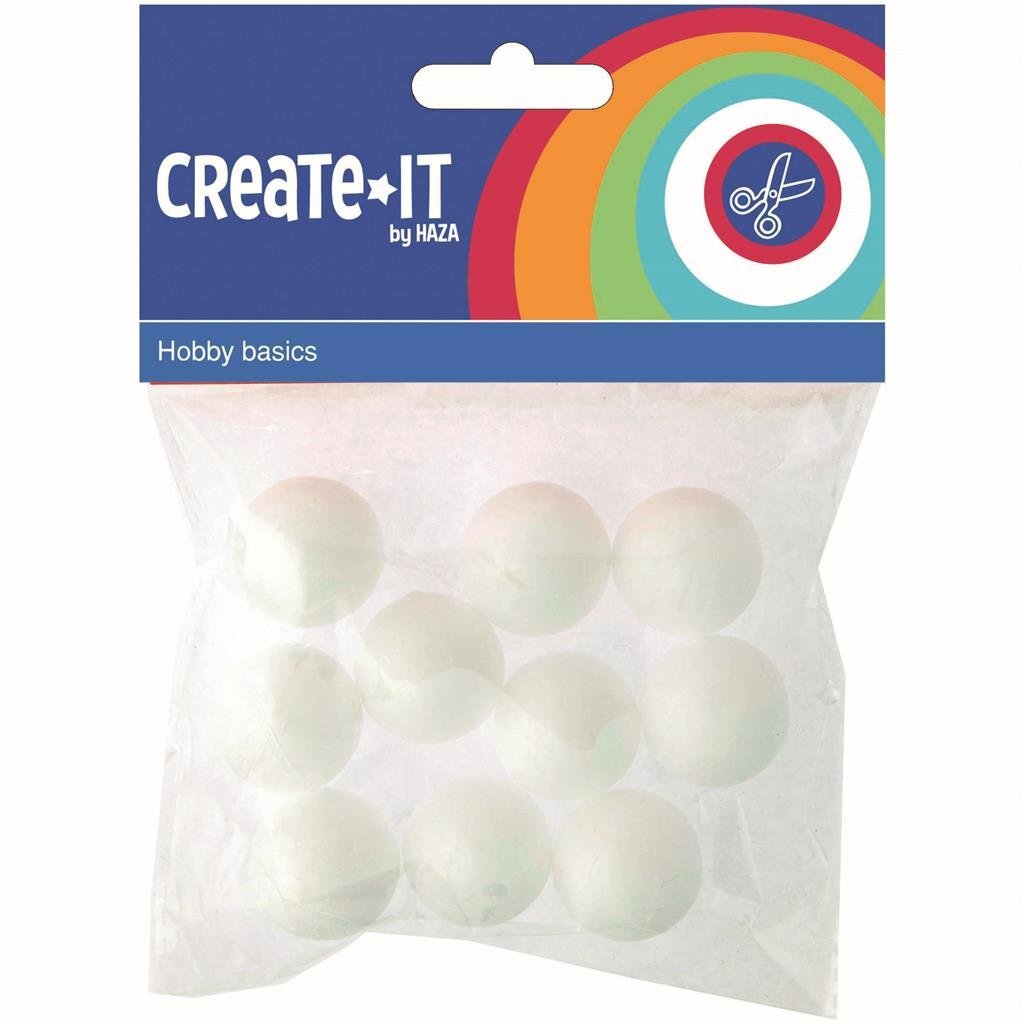 Create it boules de polystyrène 2,5 cm 10 pièces