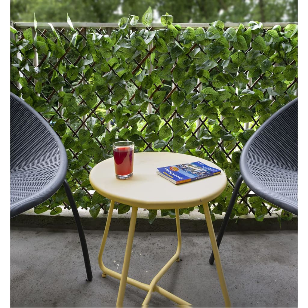 Nature Garden Slat avec des feuilles vertes de feuilles de baie 90x180 cm