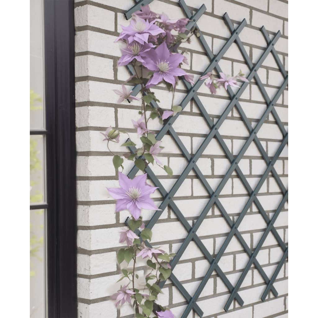 Nature Garden Slat Travail 50x150 cm PVC Anthracite -colored