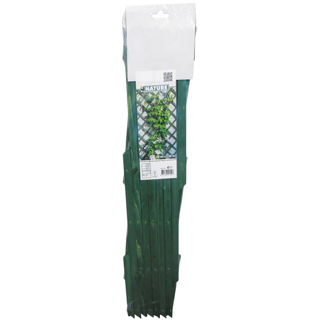 Nature Garden Slat Work 50x150 cm Green en bois