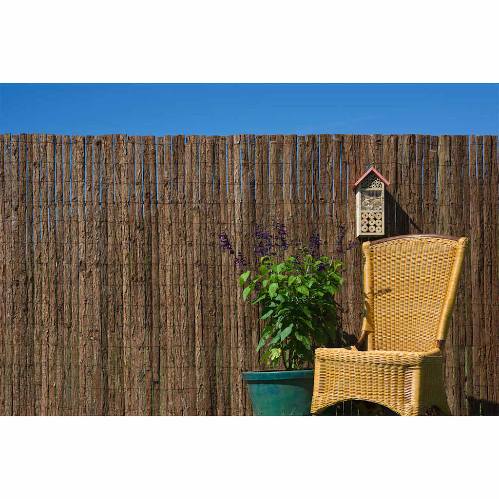 Écran de jardin de la nature 1x3 m 5 cm d'évacuation naturelle de pin naturel