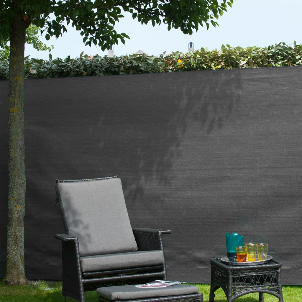 Écran de jardin de la nature 1,5x5 m PE anthracite