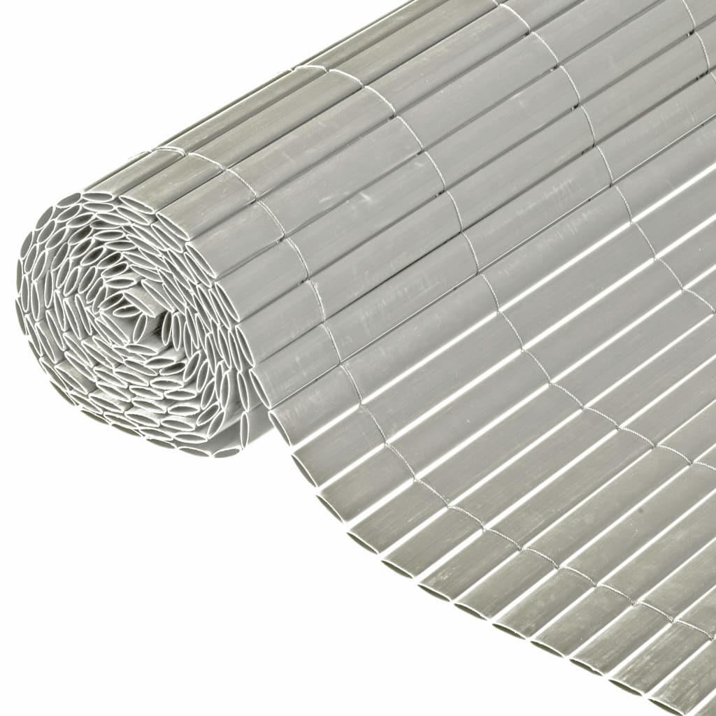 Écran de jardin de la nature à double face 1x3 m en PVC Gray