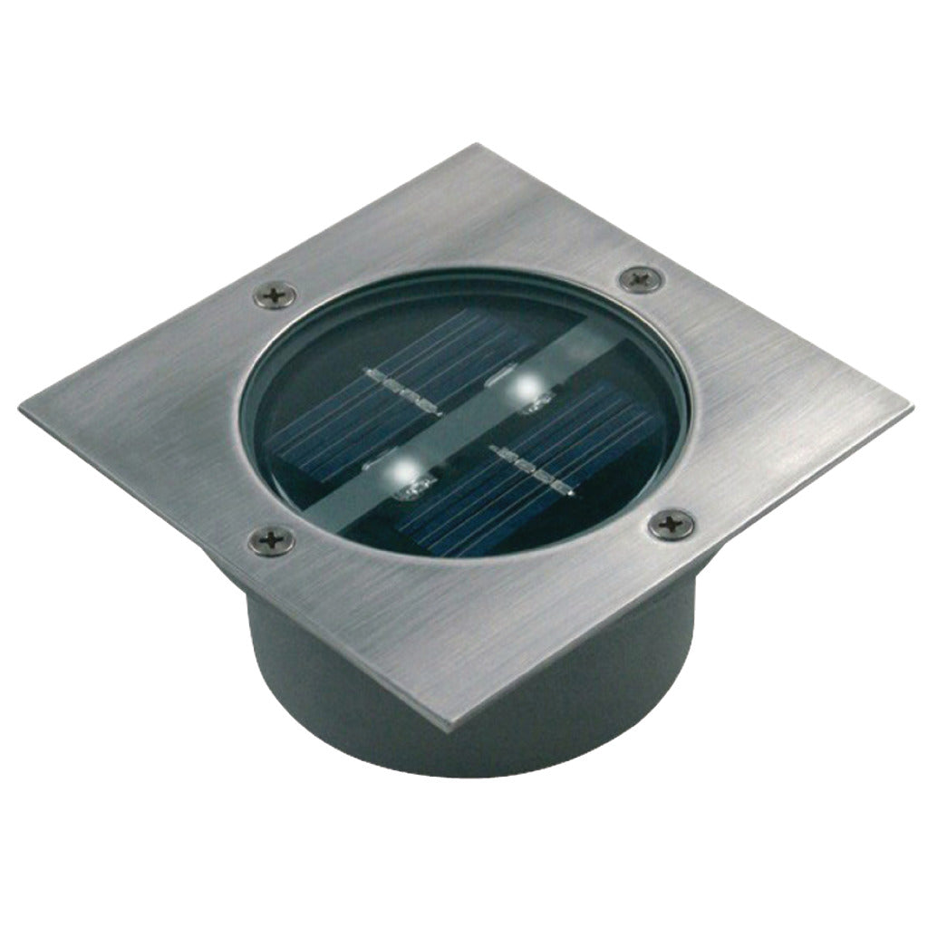 Ranex Ranex Ra-5000198 Spot de sol LED carré en acier inoxydable brossé (5000.198)