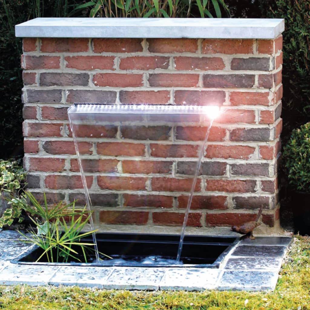 Cascade Ubbink Niagara avec éclairage LED 60 cm en acier inoxydable