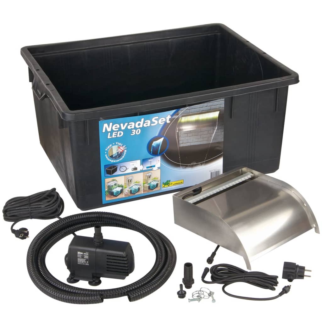 Cascade Ubbink avec LEDS Nevada 30 cm en acier inoxydable