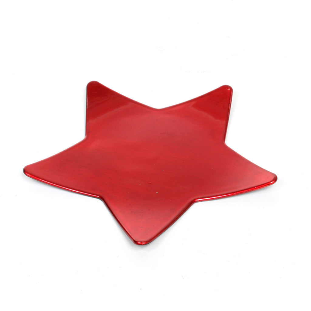 House of seasons assiette de décoration mila étoile 25 cm rouge