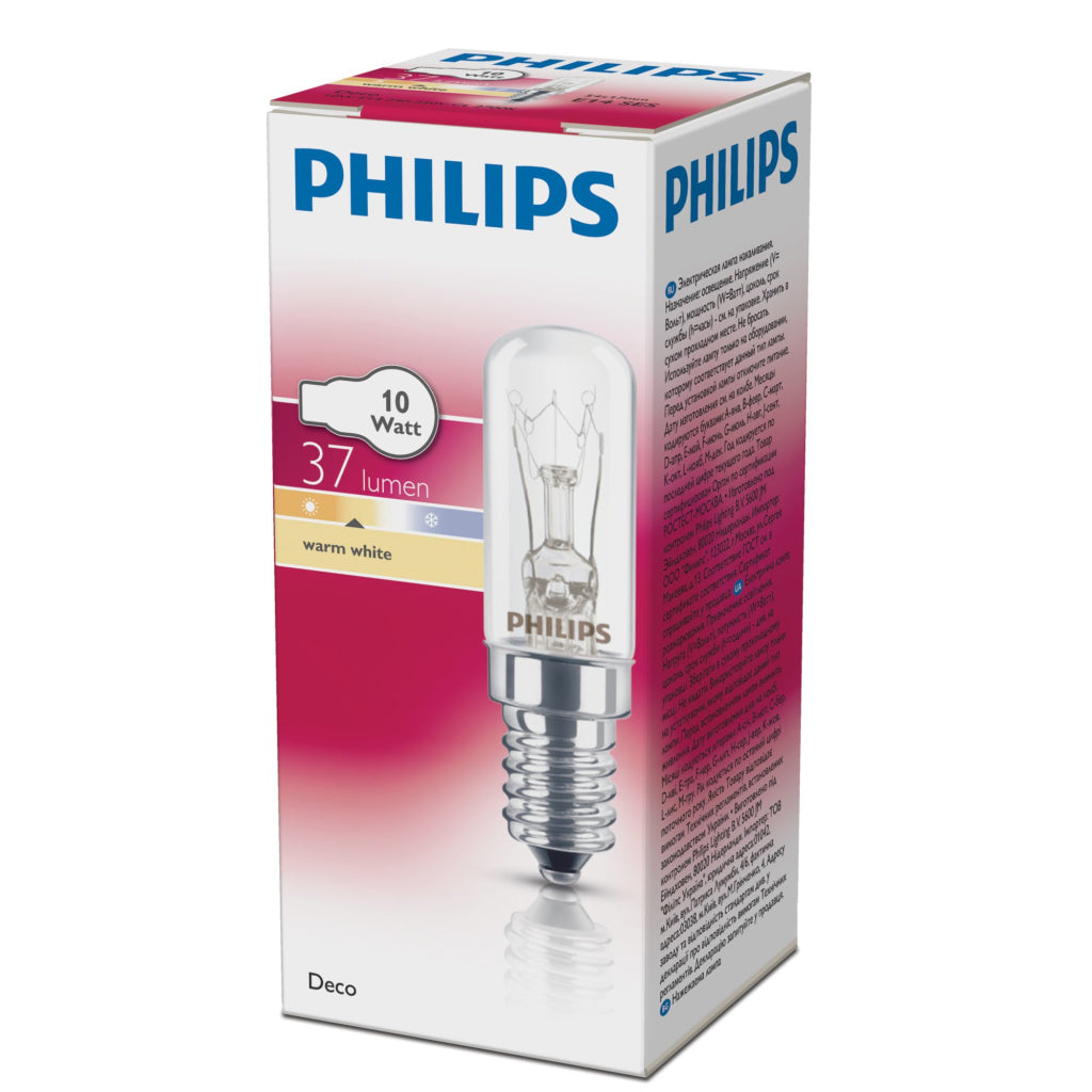 Ampoule Philips Deco RL T 17 10W E14 K P blanc chaud