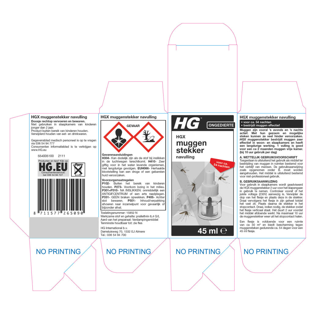 Recharge bouchon anti-moustique Hg x 45ml
